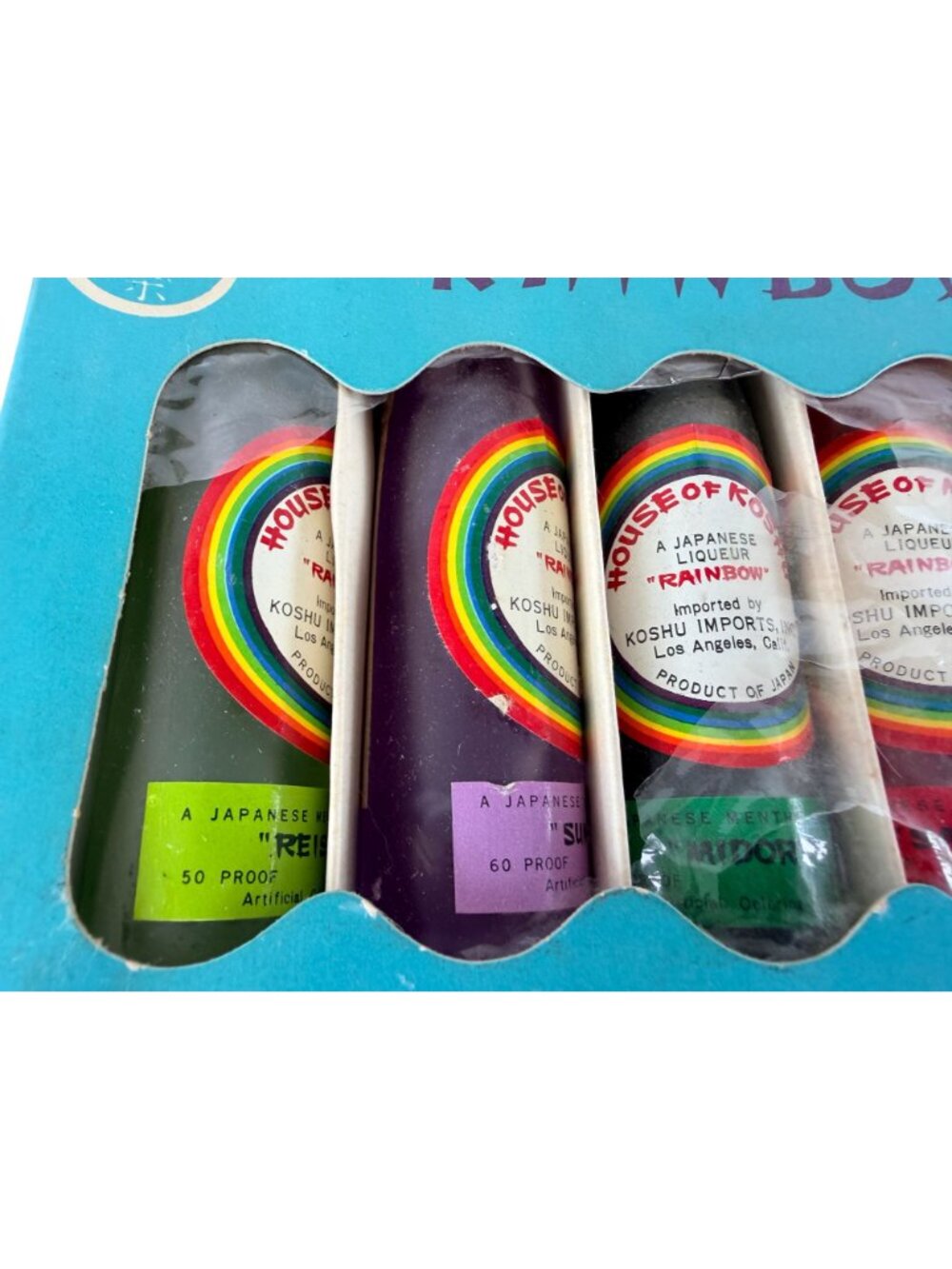 Vintage 1960s House of Koshu Rainbow Set Complete Kokeshi Doll Heads Japanese - Picture 6 of 9